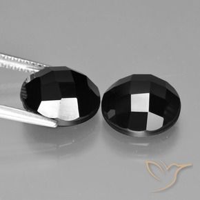 Gemme di Spinello Nero naturale da 8.31 ct, Taglio rotondo, Opaco