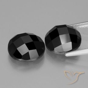 Gemme di Spinello Nero naturale da 8.93 ct, Rotondo, Opaco