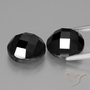 Gemme di Spinello Nero naturale da 9.59 ct, Rotondo, Opaco