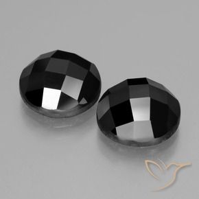 Gemme di Spinello Nero naturale da 9.64 ct, Rotondo, Opaco