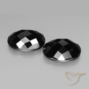 Gemme di Spinello Nero naturale da 19.43 ct, Taglio ovale, Opaco