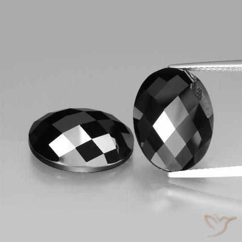 22.14ctw Naturale Nero Spinello, Ovale, Opaco