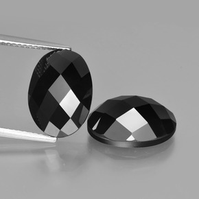 Gemme di Spinello Nero naturale da 14.37 ct, Taglio ovale, Opaco
