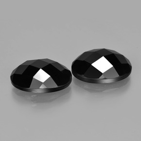 Gemme di Spinello Nero naturale da 14.37 ct, Taglio ovale, Opaco