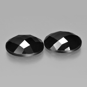 Gemme di Spinello Nero naturale da 20.26 ct, Taglio ovale, Opaco