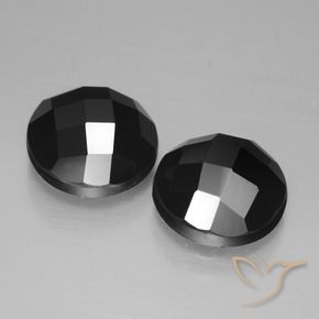 Gemme di Spinello Nero naturale da 7.11 ct, Rotondo, Opaco