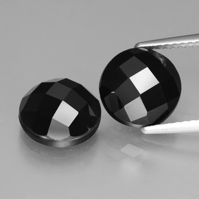 Gemme di Spinello Nero naturale da 6.98 ct, Taglio rotondo, Opaco