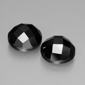 Gemme di Spinello Nero naturale da 6.98 ct, Taglio rotondo, Opaco