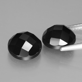 Gemme di Spinello Nero naturale da 6.98 ct, Taglio rotondo, Opaco