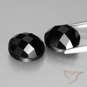 Gemme di Spinello Nero naturale da 7.01 ct, Rotondo, Opaco