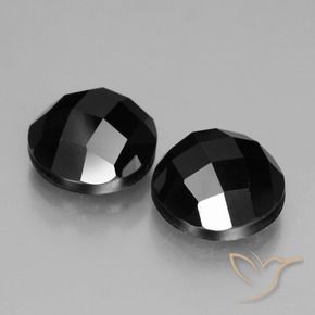 Gemme di Spinello Nero naturale da 7.77 ct, Rotondo, Opaco