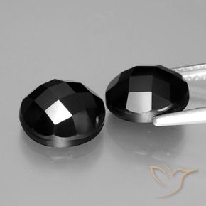 Gemme di Spinello Nero naturale da 6.91 ct, Rotondo, Opaco