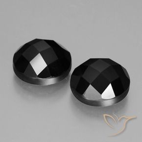 Gemme di Spinello Nero naturale da 7.44 ct, Rotondo, Opaco