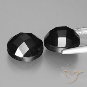 Gemme di Spinello Nero naturale da 7.44 ct, Rotondo, Opaco