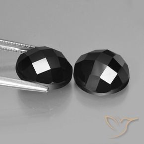 Gemme di Spinello Nero naturale da 6.72 ct, Rotondo, Opaco