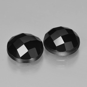 Gemme di Spinello Nero naturale da 6.76 ct, Taglio rotondo, Opaco