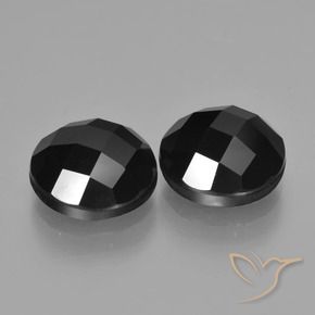 Gemme di Spinello Nero naturale da 7.24 ct, Rotondo, Opaco