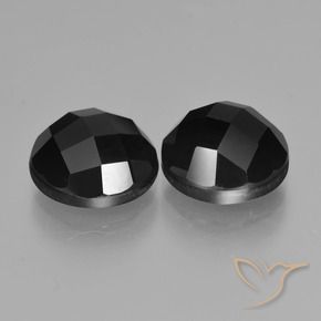 Gemme di Spinello Nero naturale da 7.57 ct, Rotondo, Opaco
