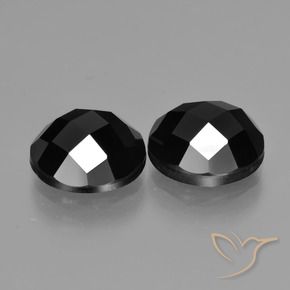 Gemme di Spinello Nero naturale da 6.56 ct, Rotondo, Opaco