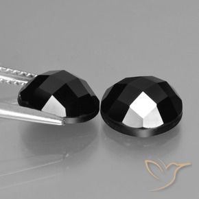 Gemme di Spinello Nero naturale da 6.56 ct, Rotondo, Opaco
