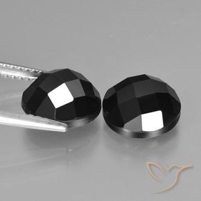 Gemme di Spinello Nero naturale da 6.58 ct, Rotondo, Opaco