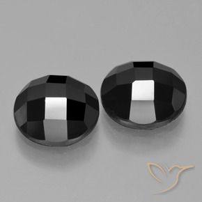 Gemme di Spinello Nero naturale da 7.45 ct, Rotondo, Opaco
