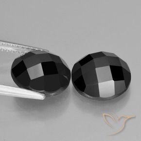 Gemme di Spinello Nero naturale da 7.45 ct, Rotondo, Opaco