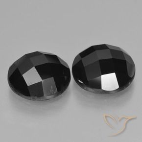 Gemme di Spinello Nero naturale da 8.20 ct, Rotondo, Opaco