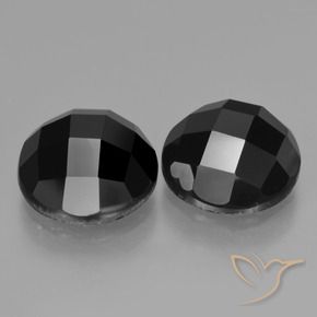 Gemme di Spinello Nero naturale da 9.47 ct, Rotondo, Opaco