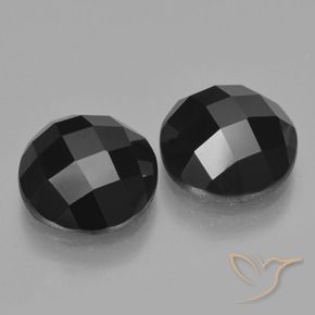 Gemme di Spinello Nero naturale da 9.40 ct, Rotondo, Opaco