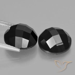 Gemme di Spinello Nero naturale da 9.40 ct, Rotondo, Opaco