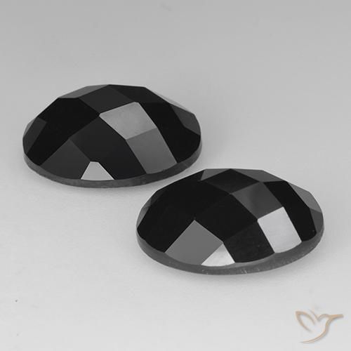 Gemme di Spinello Nero naturale da 14.31 ct, Ovale, Opaco