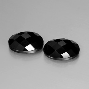 Spinello naturale nero da 13,38 ct, taglio ovale, opaco
