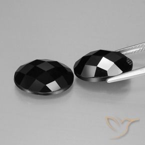 Gemme di Spinello Nero naturale da 13.52 ct, Ovale, Opaco