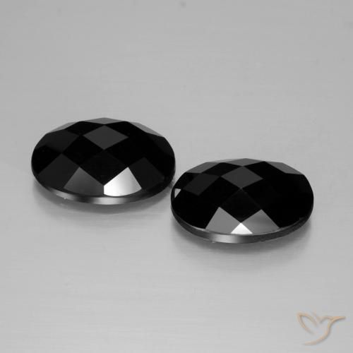 Gemme di Spinello Nero naturale da 12.47 ct, Ovale, Opaco
