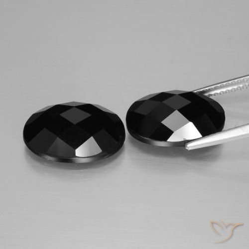Gemme di Spinello Nero naturale da 12.47 ct, Ovale, Opaco
