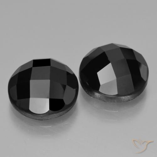 Gemme di Spinello Nero naturale da 10.08 ct, Rotondo, Opaco