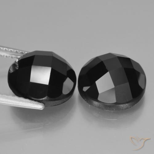Gemme di Spinello Nero naturale da 10.08 ct, Rotondo, Opaco