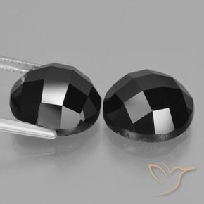 Gemme di Spinello Nero naturale da 9.88 ct, Rotondo, Opaco