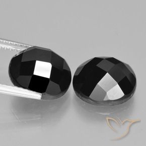 Gemme di Spinello Nero naturale da 8.89 ct, Rotondo, Opaco