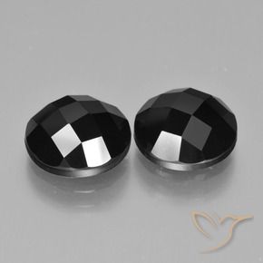 Gemme di Spinello Nero naturale da 8.63 ct, Rotondo, Opaco