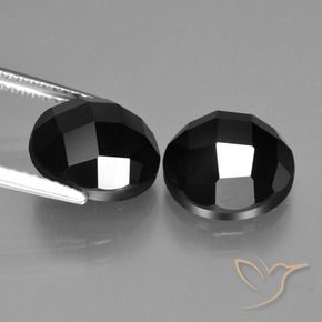 Gemme di Spinello Nero naturale da 9.95 ct, Rotondo, Opaco