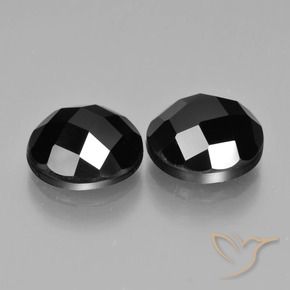 Gemme di Spinello Nero naturale da 9.00 ct, Rotondo, Opaco