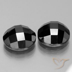 Gemme di Spinello Nero naturale da 14.92 ct, Rotondo, Opaco