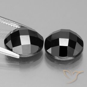 Gemme di Spinello Nero naturale da 14.92 ct, Rotondo, Opaco