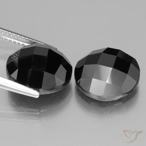 Gemme di Spinello Nero naturale da 14.02 ct, Rotondo, Opaco
