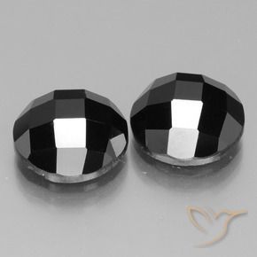Gemme di Spinello Nero naturale da 14.27 ct, Rotondo, Opaco