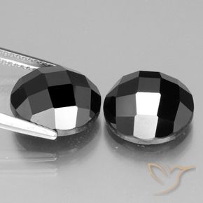Gemme di Spinello Nero naturale da 14.27 ct, Rotondo, Opaco