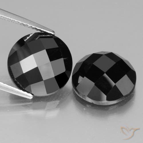 13.79ctw Naturale Nero Spinello, Rotondo, Opaco
