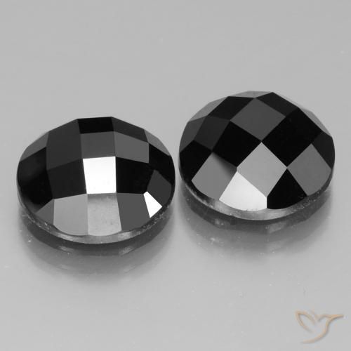 Gemme di Spinello Nero naturale da 13.79 ct, Rotondo, Opaco